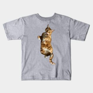 Ginger Tabby Cat Blep Kids T-Shirt